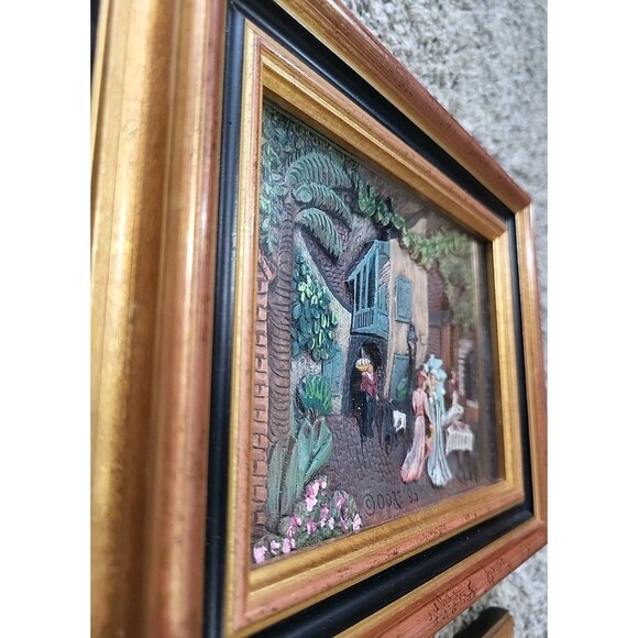 TWO Hand Painted Woodgraphs Ceramic Tiles Ltd Editions - Dores '93 New Orleans - Picture 8 of 8